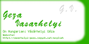 geza vasarhelyi business card